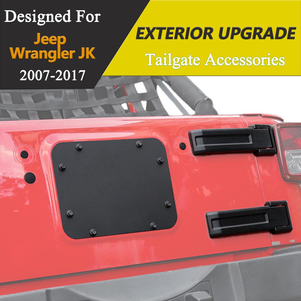 Tailgate Exhaust Vent Panel Hinge Cover Tail Light Lower Trim Keyhole Cap for Jeep Wrangler JK 2007-2017 Exterior Accessories