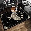 Gothic Moth And Skulls Office Rug Chair Mat, Entryway Carpet, Suitable for Front Door, Bedroom, Living Room, Desk, Holiday Gift
