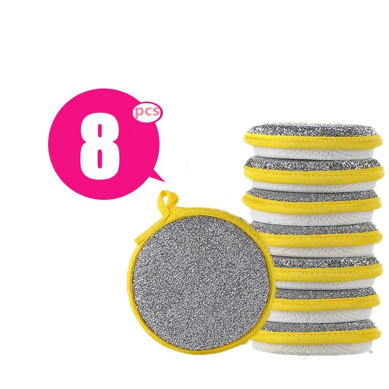 New 10-1PC Double Side Dishwashing Sponge Household Cleaning Tools Dish Brush Cleaning Supplies Pot and Dish Cleaning Sponges