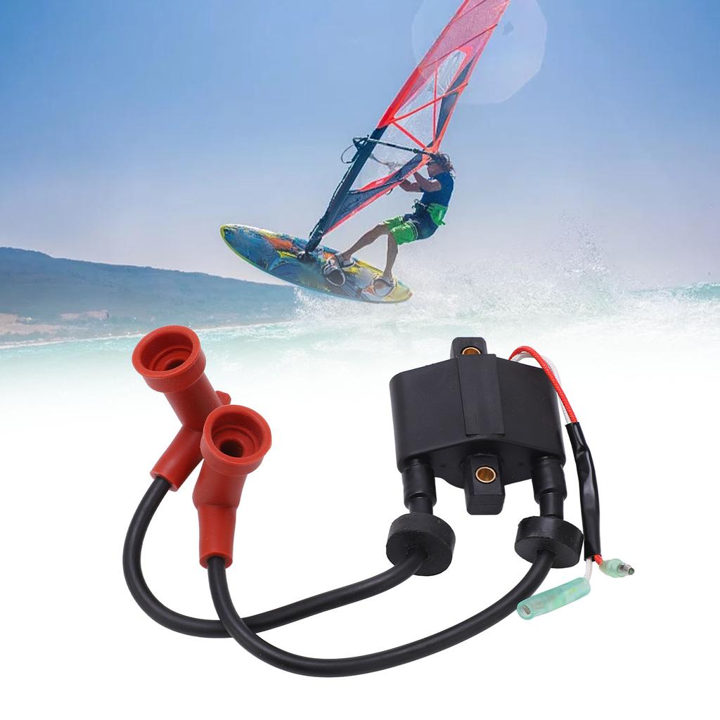 Outboard Motor Ignition Coil Assembly Marine Ignition Coil for 40HP High Pressure Cap 6F5?85570