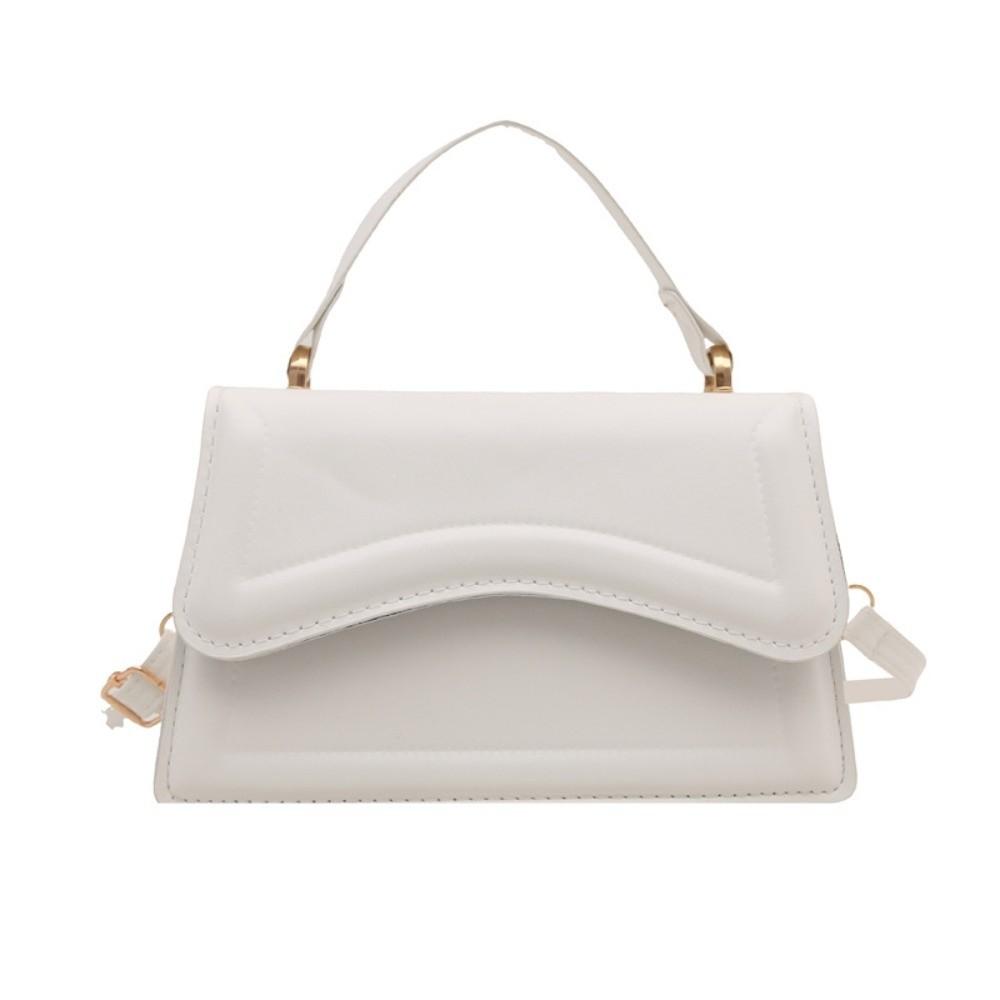 Small Size PU Leather Handbag Solid Color Crossbody Messenger Tote New Women's Shoulder Bag Work