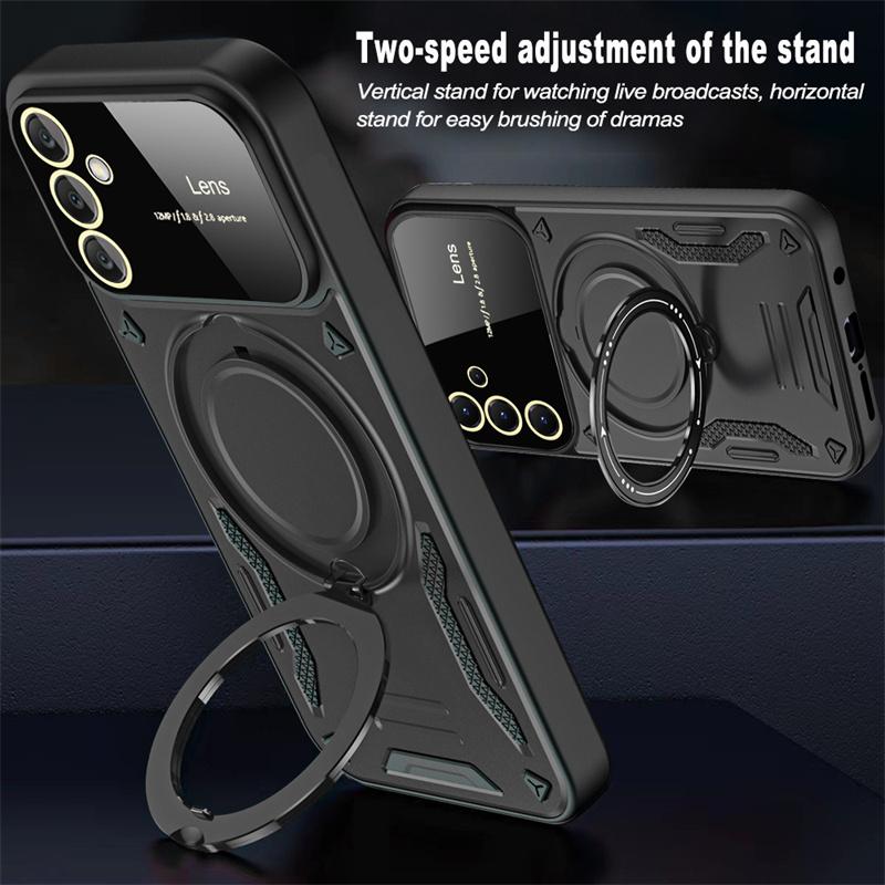 For Samsung Galaxy A55 A35 A15 A25 5G Case Car Magnetic Holder Armor Back Cover for Sumsung A  15 25 35 55 5G Phone Cases Fundas