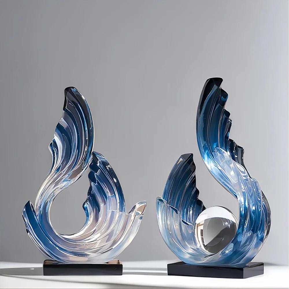 Wind And Water Ornaments Light Luxury Living Room Entrance Home Accessories Atmosphere Upscale Wine Cabinet Decorations