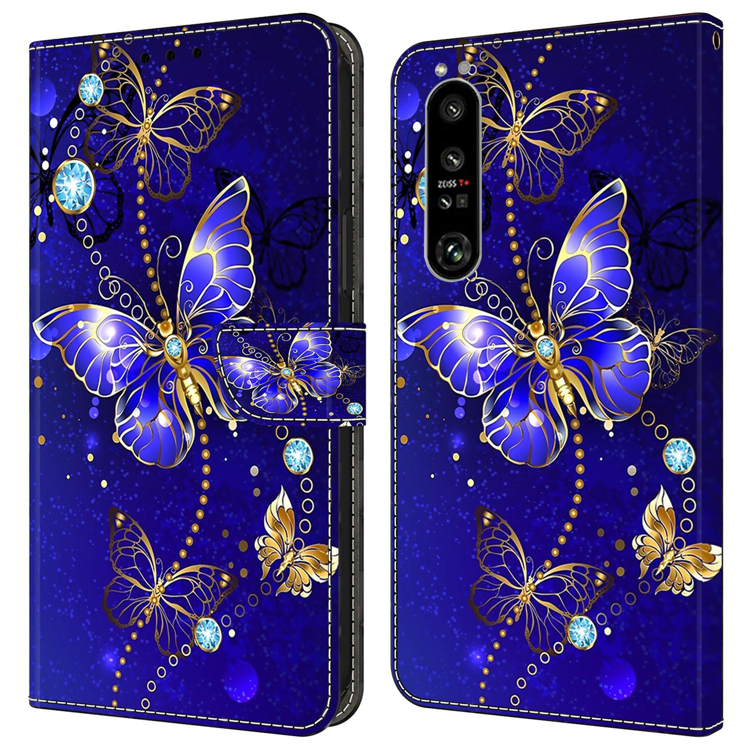 

For Sony Xperia 1 VI Case 3D Pattern PU Leather Wallet Phone Cover with Stand Diamond Butterfly