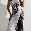 Butterfly Print Beach Dress Women One Piece Swimsuit Cover Up Summer Pool Party Lightweight Swimwear Sarong Quick Dry