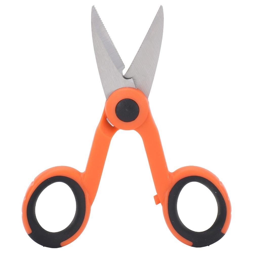 Heavy Duty Electrician Scissors Ergonomic Handle Precision Cutting Kevlar Shears Fiber Optic Scissors For Insulation
