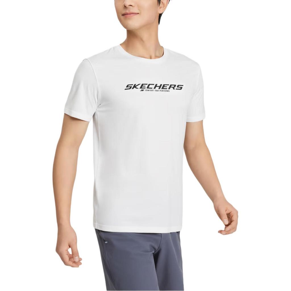 Skechers Godri Soft Comfortable Simple Short Sleeve T-Shirt Men tops P225M294-0019