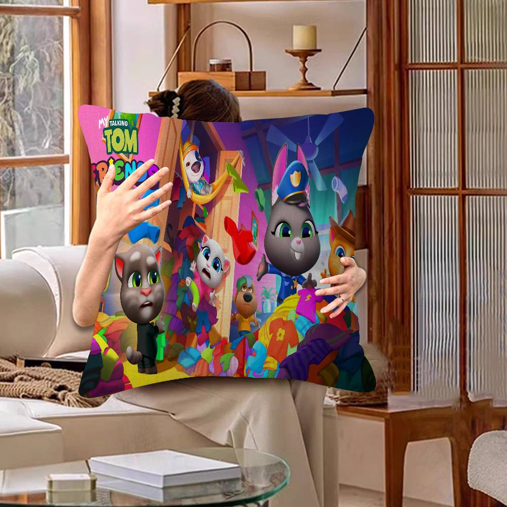 T-Talking T-Tom And Friends Cartoon Pillow Cover Sofa Cushion Cover Home Room Decoration Children Gift