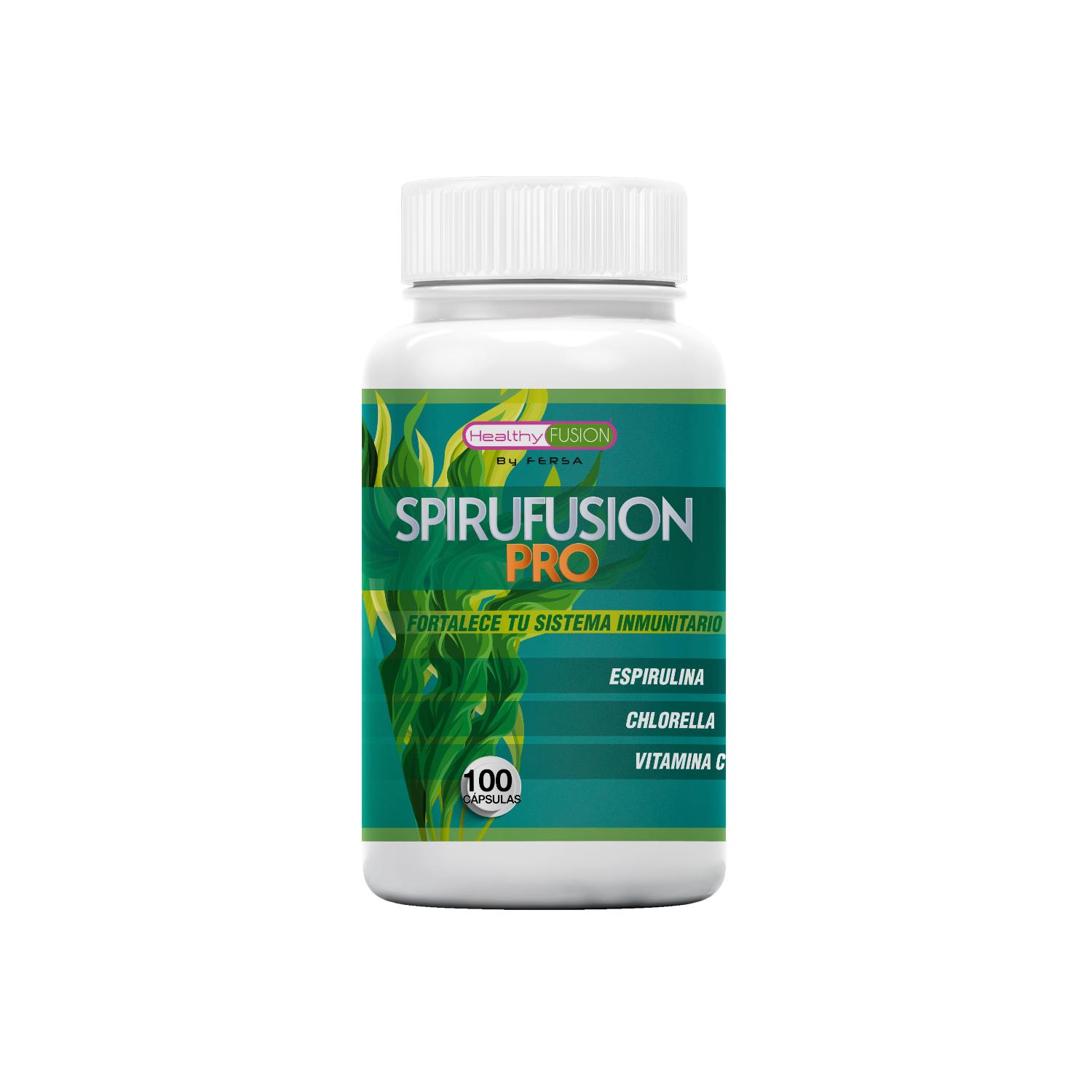 Healthyfusion Pure spiruline avec chlorelle et vitamine c | riche source de vitamines, protéines, minéraux et acides aminés essentiels | 100 unités