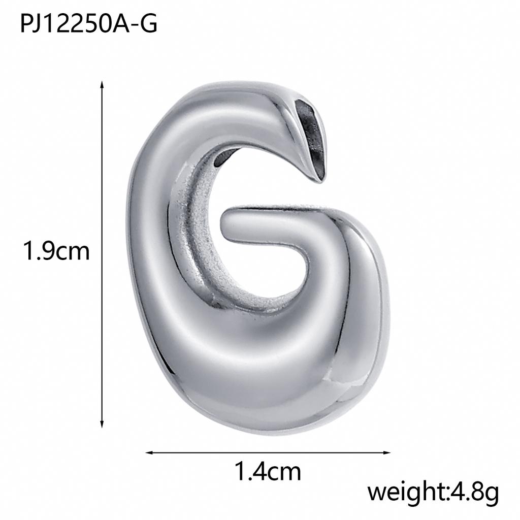 CARLIDANA Hot Sale Stainless Steel Capital Letter Alphabet Irregular Bubble Initial Pendant Charms For DIY Jewelry Necklace