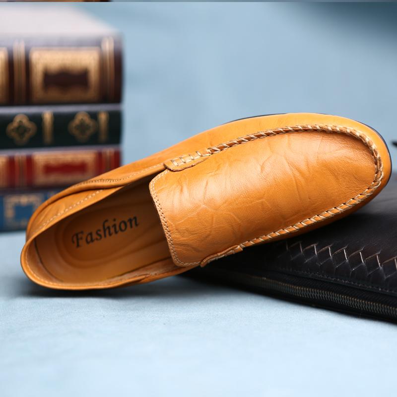 Men's Loafers High Quality Soft Leather Casual Shoes Classic Slip on Driving Shoes Casual Business Leather Shoes Moccasins Flats
