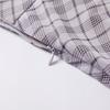 Xiangying Irregular Plaid High-Waist A-Line Skirt