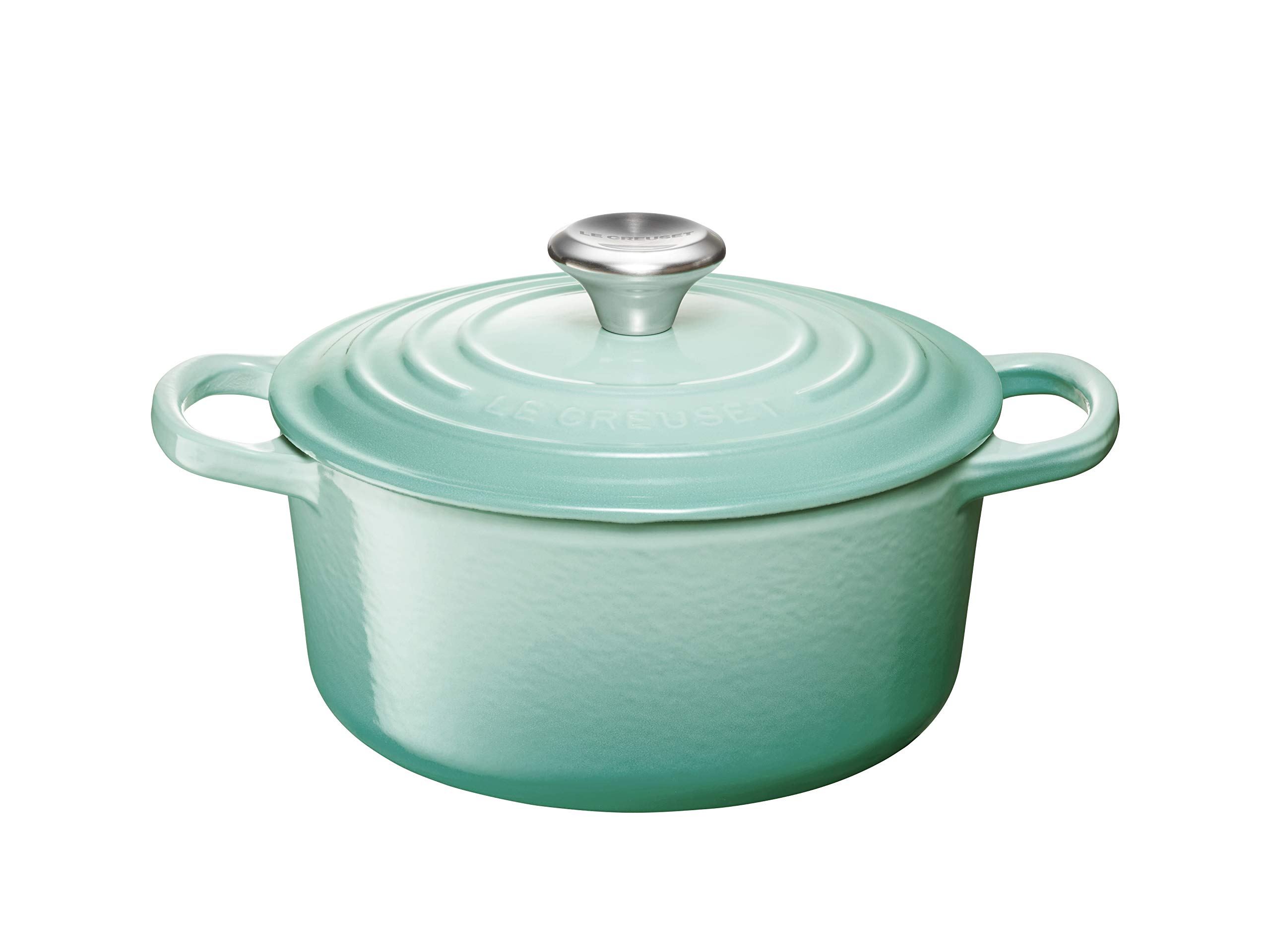 Le Creuset Cast Iron Enameled Pot Cocotte Ronde 18 cm Cool Mint IH Oven Compatible