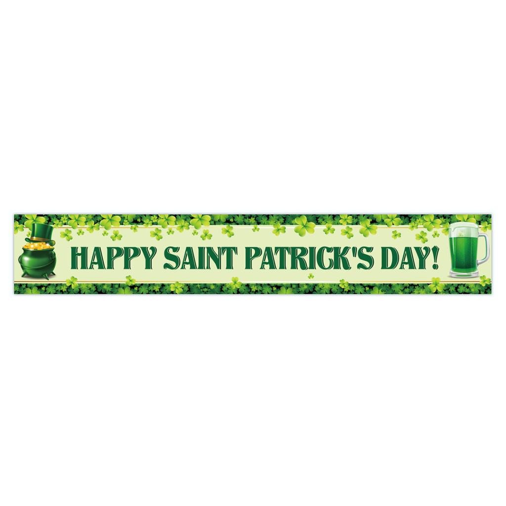 Irish Festival Clover Theme Party Outdoor Party Venue Arrangement Props Polyester Cloth Poster Customization