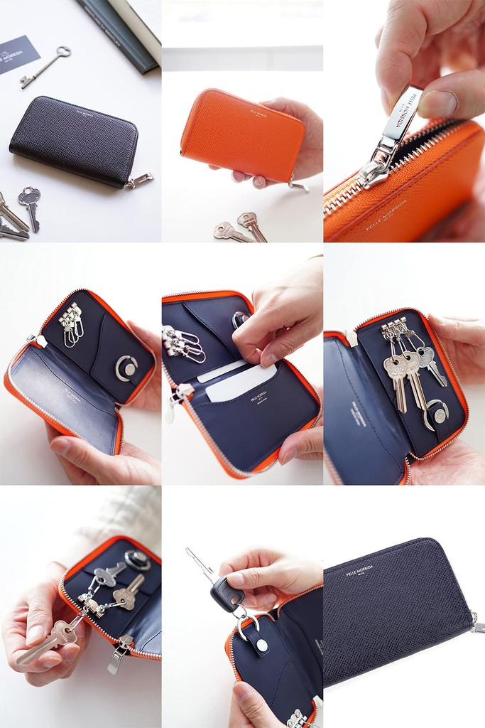 PELLE MORBIDA Key Case Barca BAAC003 Navy [Pelle Morbida]