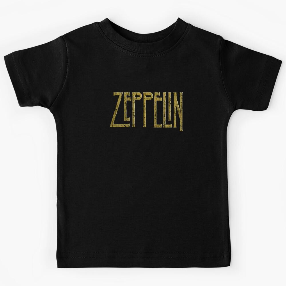 Vintage Yellow Zeppelin #1668 Kids T-Shirt 130