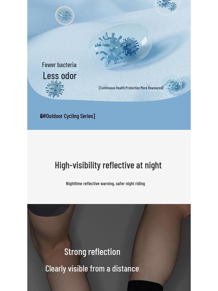 Men's and Women's Anti-Odor Reflective Cycling and Running Mid-Calf Socks