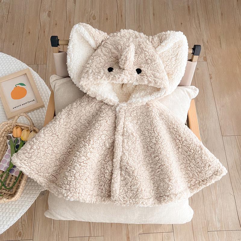 

Очаровательная детская накидка: Ветрозащитный, Теплый, Флисовая подкладка для осени и зимы One Size (0-3 years) светло-серый