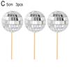 DIY Disco Ball Cupcake Toppers Cake Decoration Mini Mirror Disco Ball Light Reflective Glass Ball Wedding Party Christmas Decor
