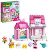 LEGO Duplo Casa e Café da Minnie 10942, um presente de blocos de montar para crianças pequenas e bebês, com animais e uma casa para meninos e meninas a partir de 2 anos.