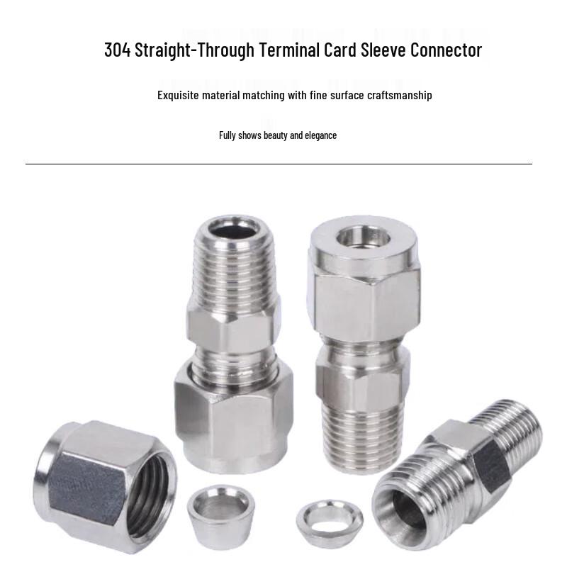 Jinghang Stainless Steel Ferrule Bulkhead Straight Connector