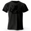 New Rock Cat Creative Printed Cotton Short Sleeve Summer Mens Loose Large Comfortable Sports Tshirt Fashion Casual Top