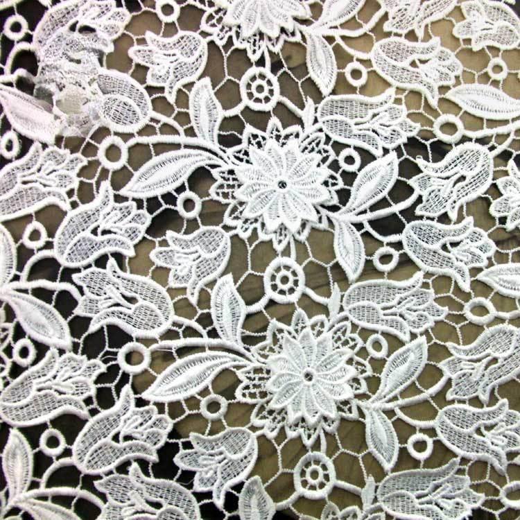 Water-Soluble Lace Full Accessories, Three-Dimensional Hollow Embroidery Cloth, Polyester Silk Embroidery Fabric, Heavy Industry Decal