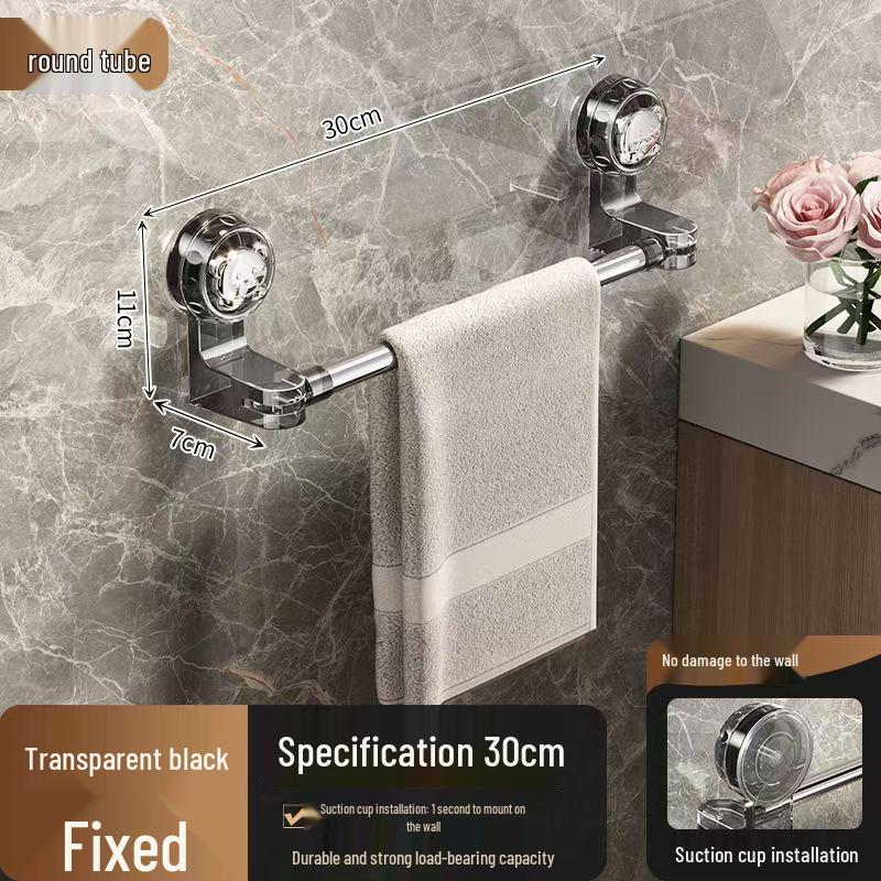 Rotating, Punch-Free Suction Cup Towel and Slipper Rack for Bathrooms