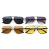 Steel leather no screw fashion unisex sunglasses UV protection casual style, sunscreen sunglasses