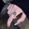 Anillo de Camelia con Pedrería Retro - Joyería de Moda para Mujer para el Dedo Índice con Forma de Flor de Rosa