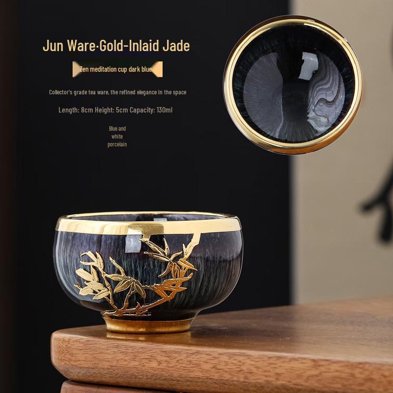 Kiln-Fired Jun Porcelain Master Tea Cup