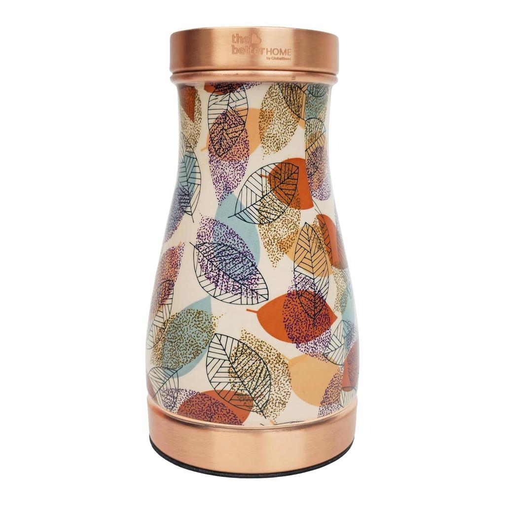 Pure Copper Water Bottle 950ml | With Copper Glass In Lid | | Antibacterial | Elegant Design | Bedside & Kitchen Use | Gift Option
