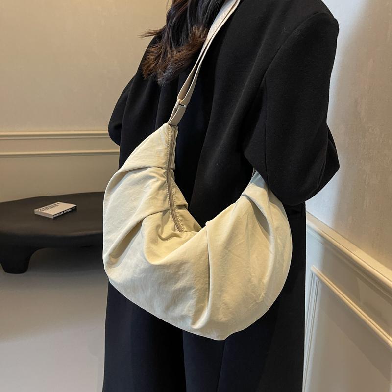 Large Capacity Tote Bag Solid Color Women's Shoulder Crossbody Bag