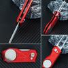 Golf Divot Repair Tool with Popup Button Mini Golf Divot Tools Foldable Golf Green Fork Golf Magnetic Marker Pitch Mark
