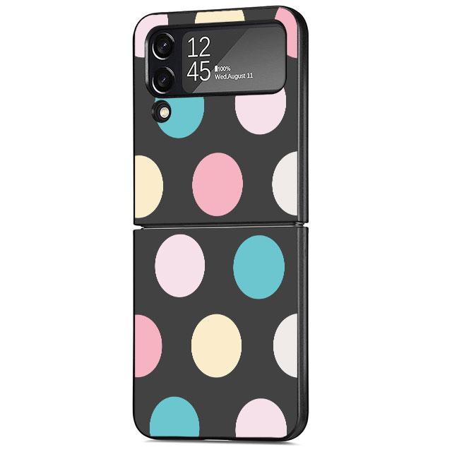 Flowers Case For Samsung Galaxy Z Flip 3 4 5G Black Hard PC Phone Housing Z Flip4 Luxury Coque Shell