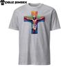 Colorful Jesus In Crucifix T-Shirt - Unisex Short Sleeve Christian Art Tee