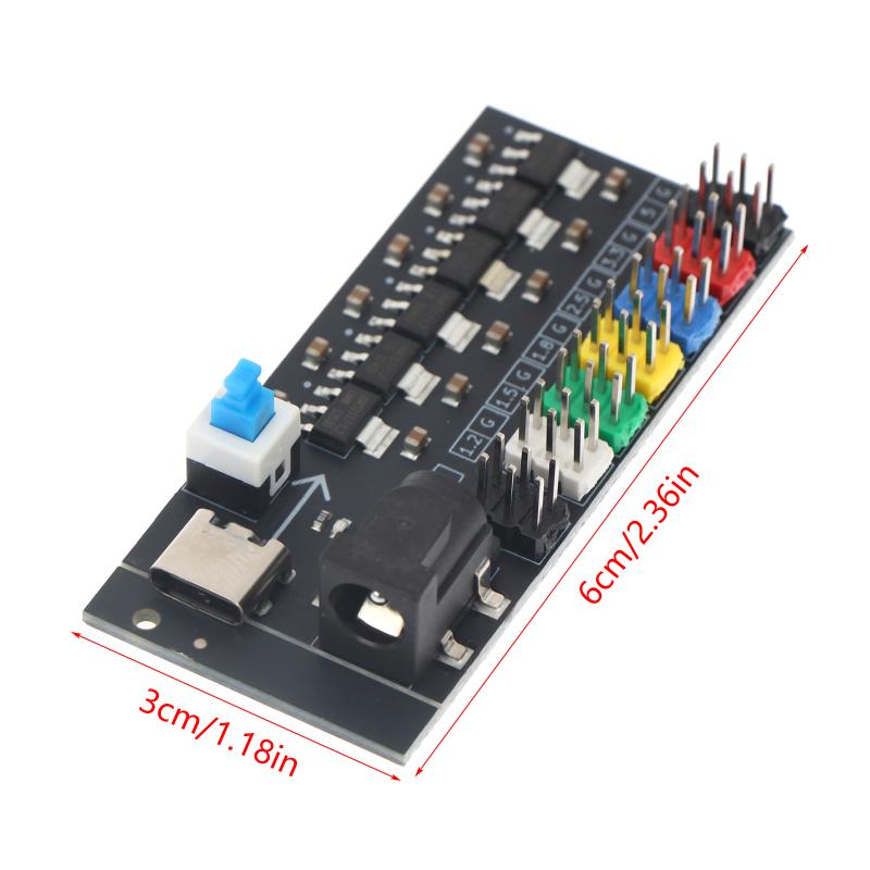 

1Pcs Multi-channel Way Power Voltage Regulator Module Board Type-C Socket AMS1117-1.2V/1.5V/1.8V/2.5V/3.3V/5.0V 800mA