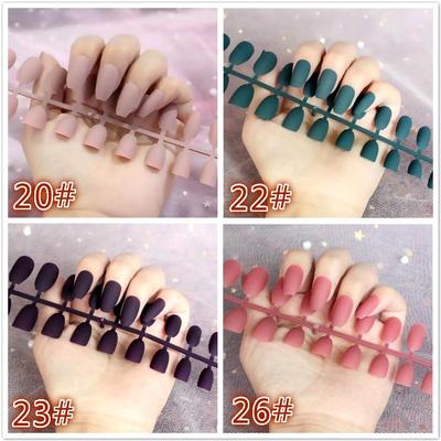 Fake Nails Waterproof Square Fake Nails Sticker Nail Art Nails No Glue