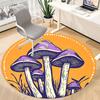 1pc Mushroom Fantasy Office Round Area Rug,  Mat Suitable For Office, Under Office Chairs Bedroom Living Room Home Decor, Room Deco