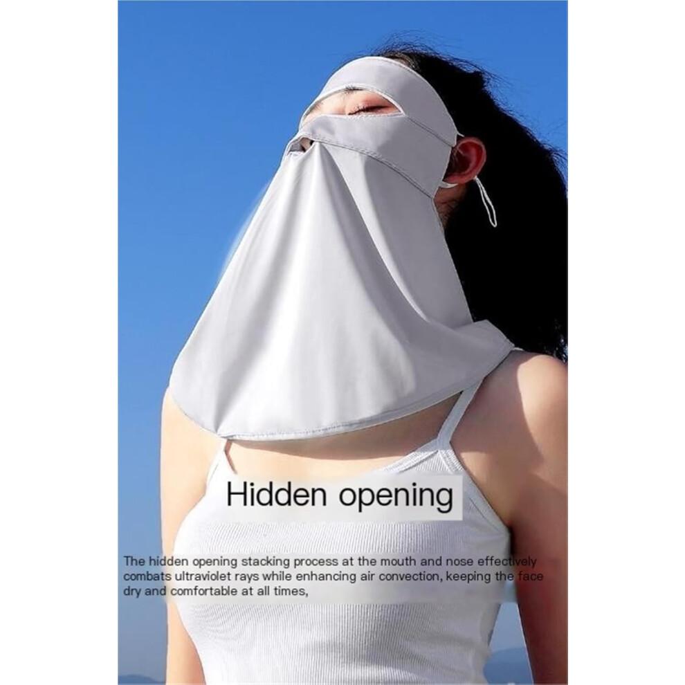 Seamless Ice Silk Mask for Women Long Ear-Hanging Face Covering Summer Breathable Lightweight Fashionable Design