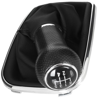 VW Golf IV 98-05 Gear Shift Knob, Black with Gaiter and Chrome Frame