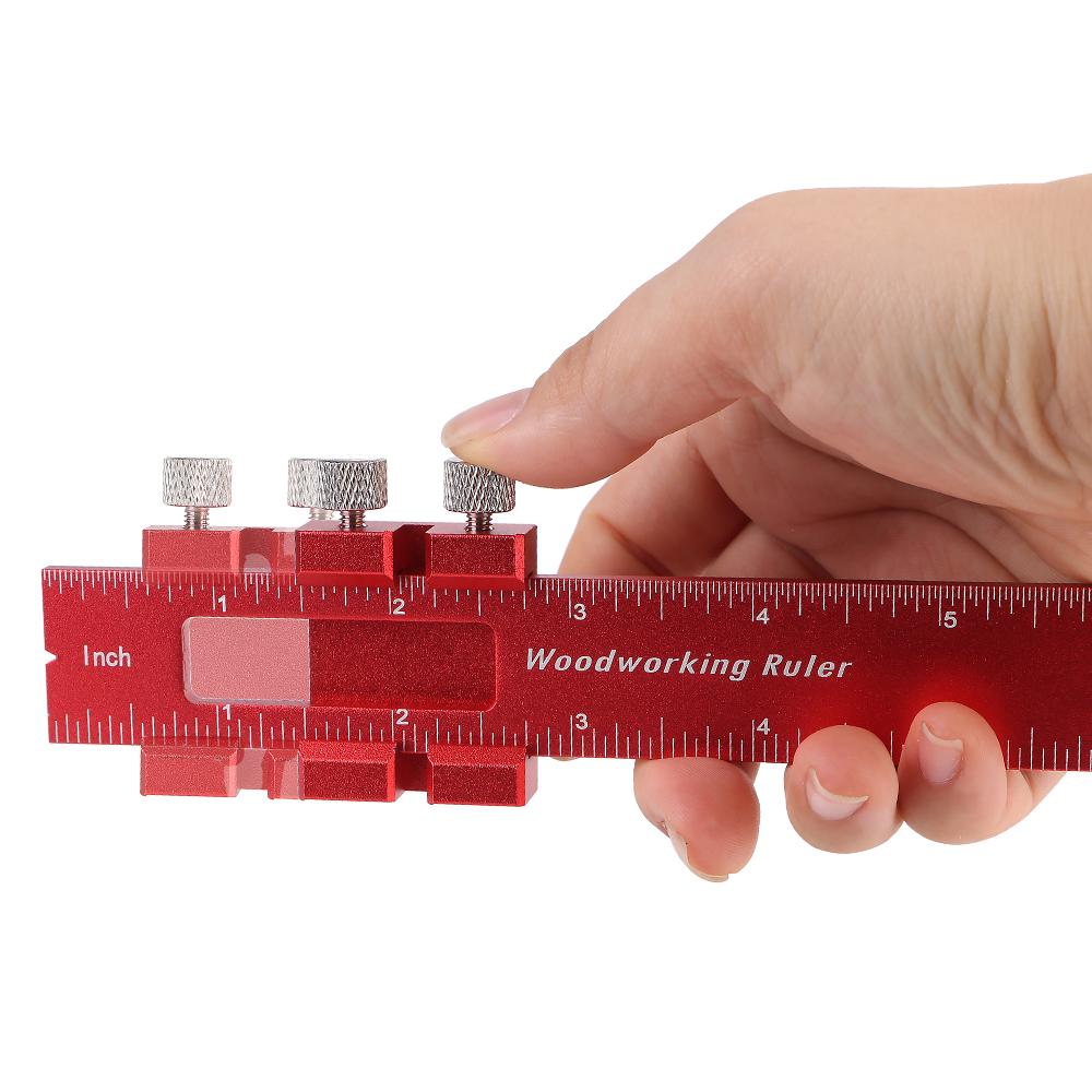 Woodworking Sliding Gauge 3pcs 18cm/23cm/33cm Woodworking Tools Ruler Measuring Tools Marking Depth Gauge Aluminum Alloy Scribe