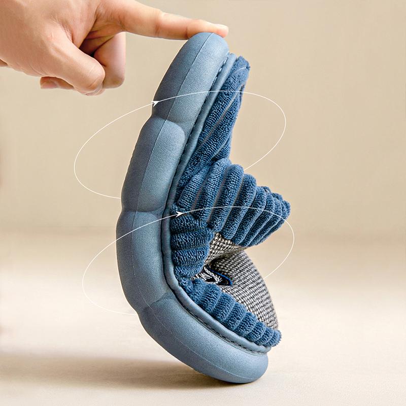 Men's Plus Size Slippers Winter Cotton Slippers Indoor Slippers Man Warm Slippers Plush Slippers Non-slip Thickened Slipper