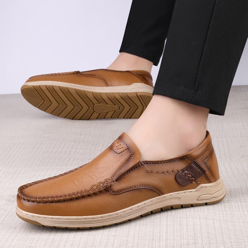 Fashion Handmade Mens Stylish Loafers Classic Men Shoes for Wedding High Quality Mens Slip on Flats Genuine Leather Mens Casual Shoes