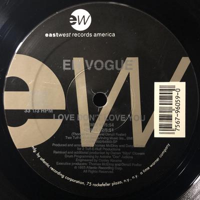 Disque 12 pouces EN VOGUE Love Dont Love You 096059 EastWest Record 1993 US Rap HipHopRB Occasion