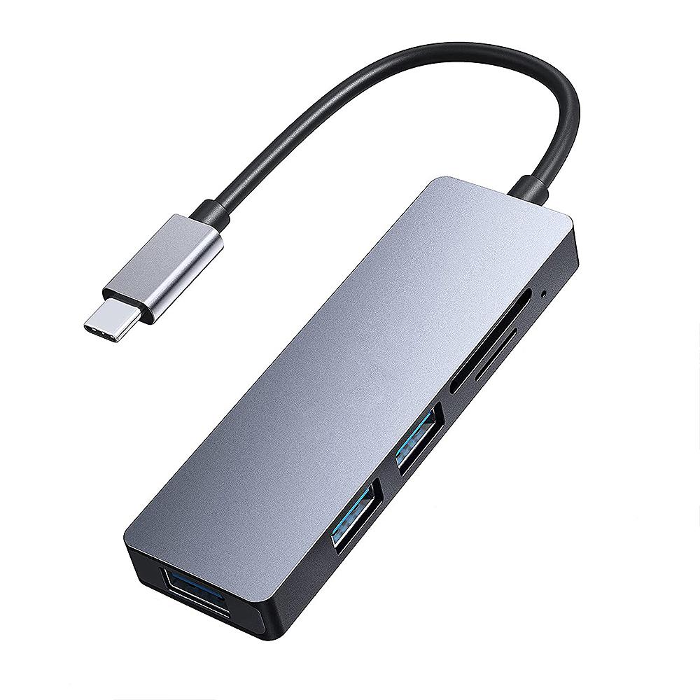 

Док-станция 5 в 1 Type-C, 5 Гбит/с, USB-C-концентратор, устройство чтения карт SD/TF, USB3.0 2.0, адаптер-сплиттер PD для ПК, компьютера