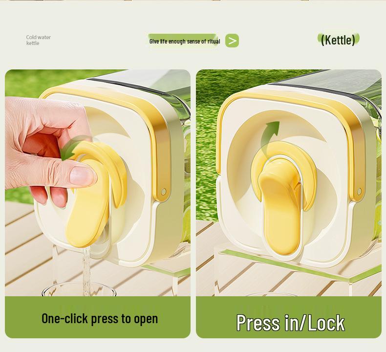 Portable Large-Capacity Cold Water and Beverage Pitcher for Tea, Juice, and Cold Brew