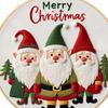 Christmas Cross Stitch Kit for Beginners Embroidery DIY Material Package with Hoops Colored Threads