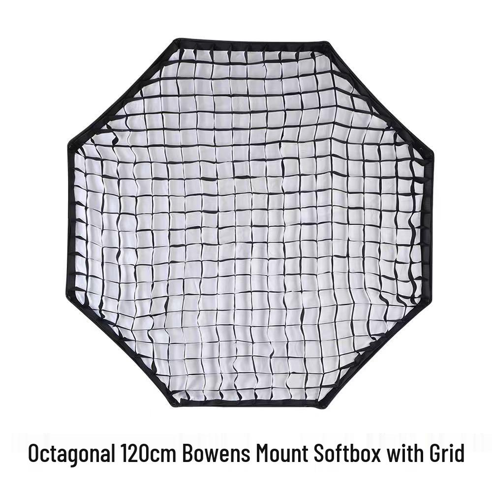 120cm Octagonal Softbox with Grid for Photography and Live Streaming - Rongbao Mount