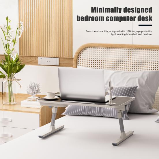 Laptop Bed Tray Table Height Angle Adjustable Laptop Bed Stand Portable Lap Desk with Foldable Legs